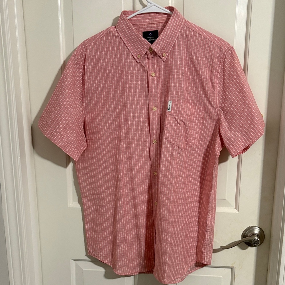 Ben Sherman Casual salmon and White Striped Shirt